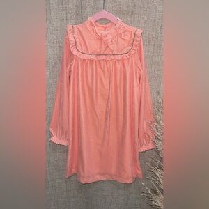 Janie and Jack Coral Long-Sleeve Dress (velvet dress) size 7